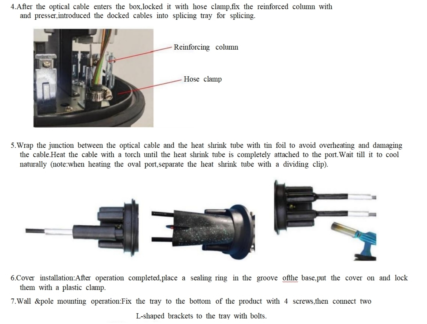 FTTH Mini Terminal Box Dome Closure with Fiber Optic Splice Box and IP68 Performance