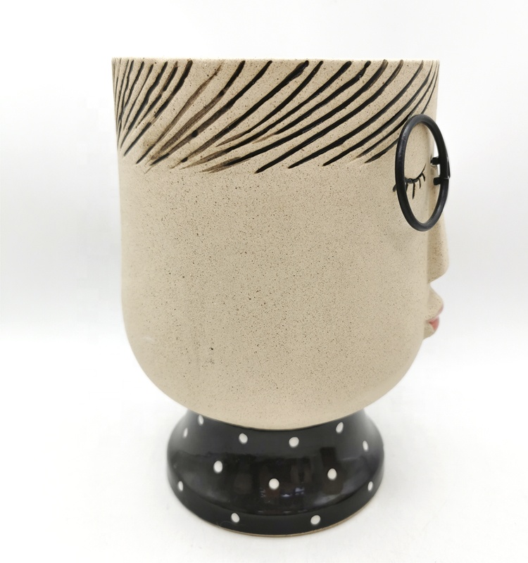 Porcelain Ceramic Plant Pots For Succulents Lovely Instagram 3D Unique LADY Shaped