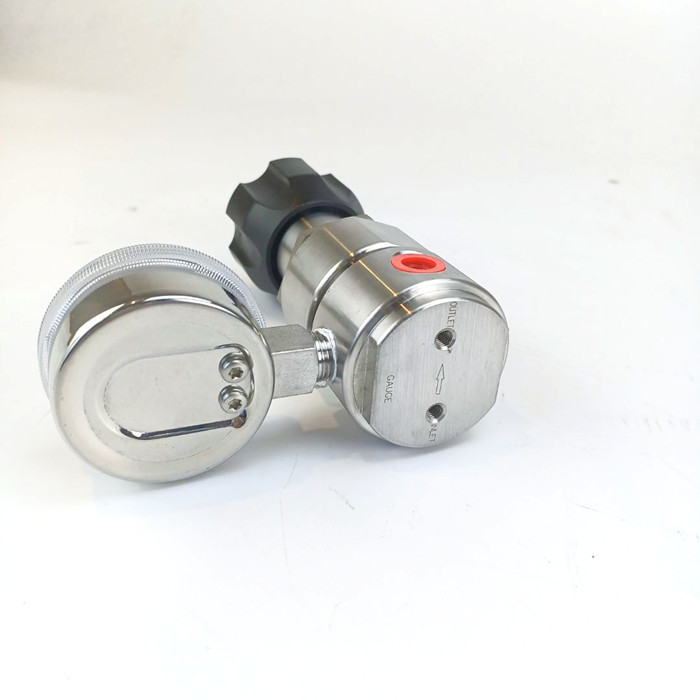 316L Stainless Steel Nitrogen Gas Regulator With PTFE Seat
