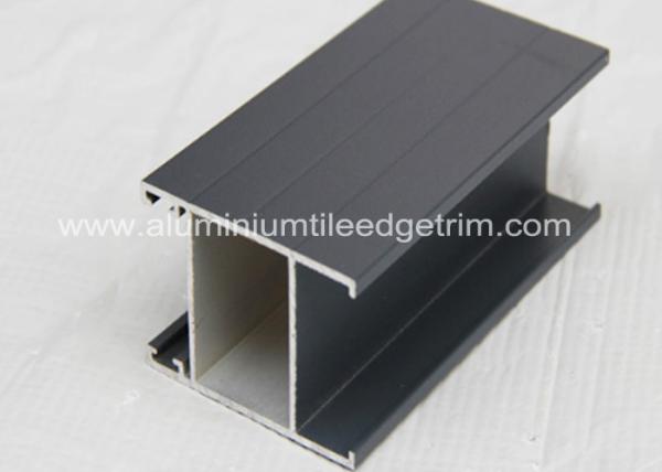 Black Anodised Aluminium Window Profiles Frames , Aluminum Window Extrusion