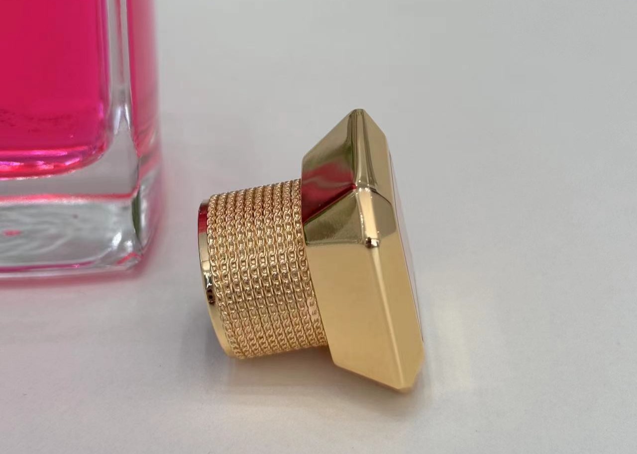 Simple Irregular Zinc Alloy Metal Perfume Cap With Custom Metal Perfume Cap