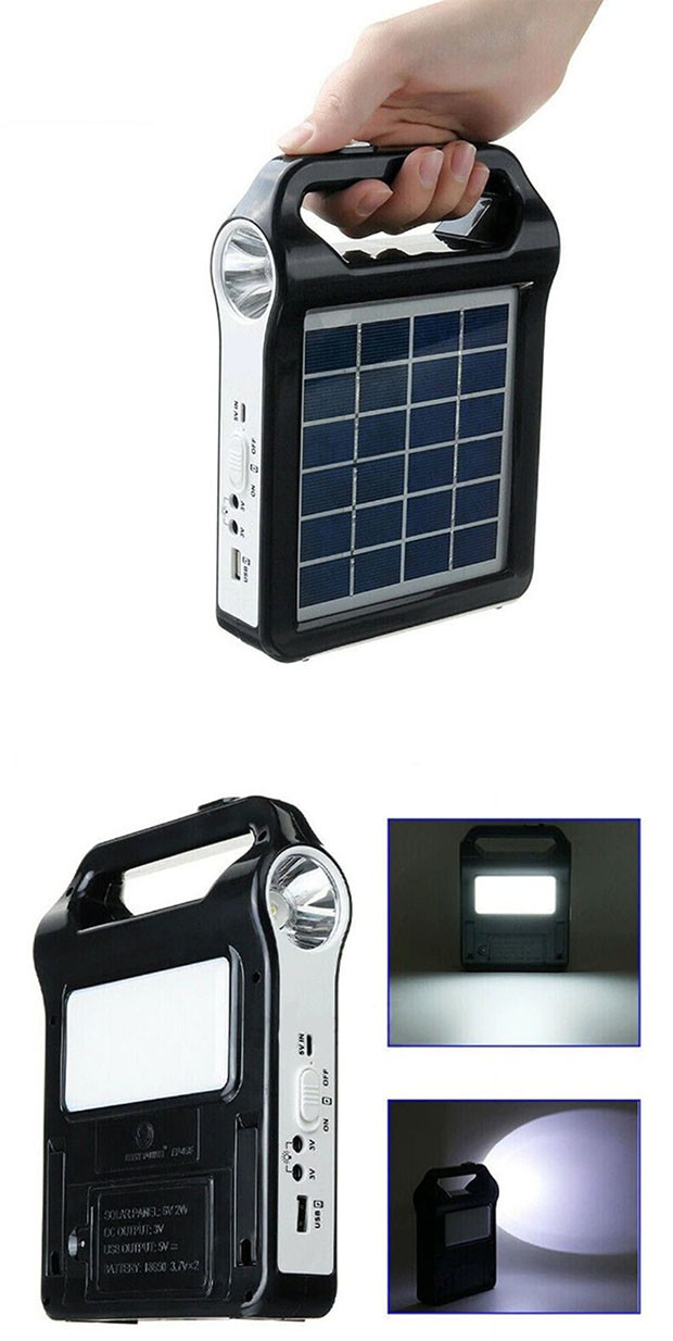 Portable Solar Energy Power Lighting Kit Off Grid Mini Small House Home Emergency