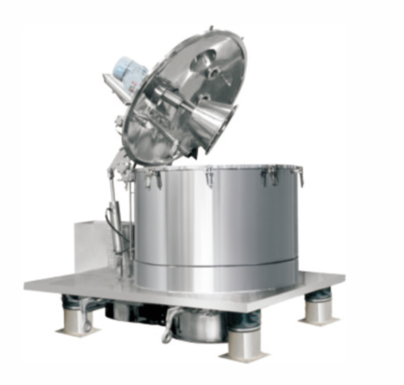 Staineless Steel Scraper Bottom Discharge Basket Centrifuge Used in Food and Chemical Industries