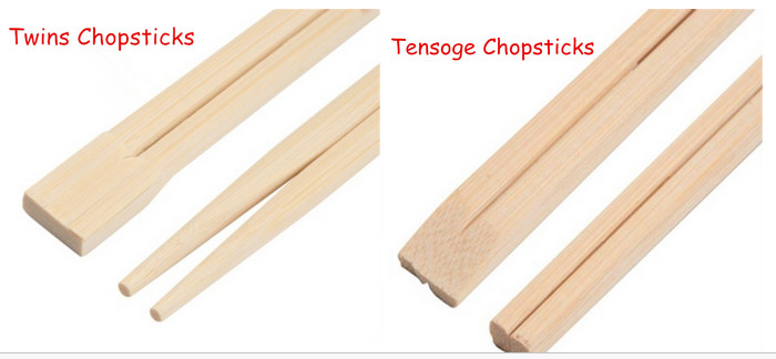 Twin Tensoge Engraved Bamboo Chopsticks ，customers print logo