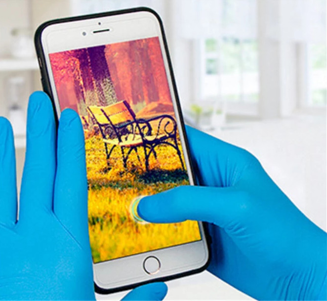 Good Feeling Medical Grade Nitrile Gloves Antibacterial Good Abrasion Resistance