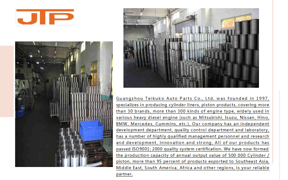 Excavator Diesel Engine Mitsubishi 8DC91 Diesel Engine Piston & Piston Ring & Cylinder Liner