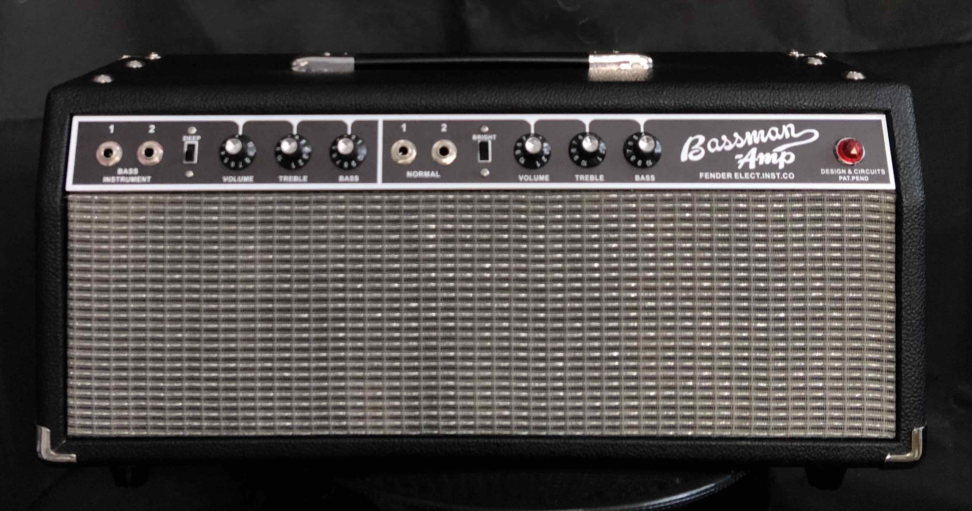 Custom 1964 Grand Bassman Black Panel Pre-CBS Guitar Tube Amp Head 50W, AA864 Circuit, Rare Variant