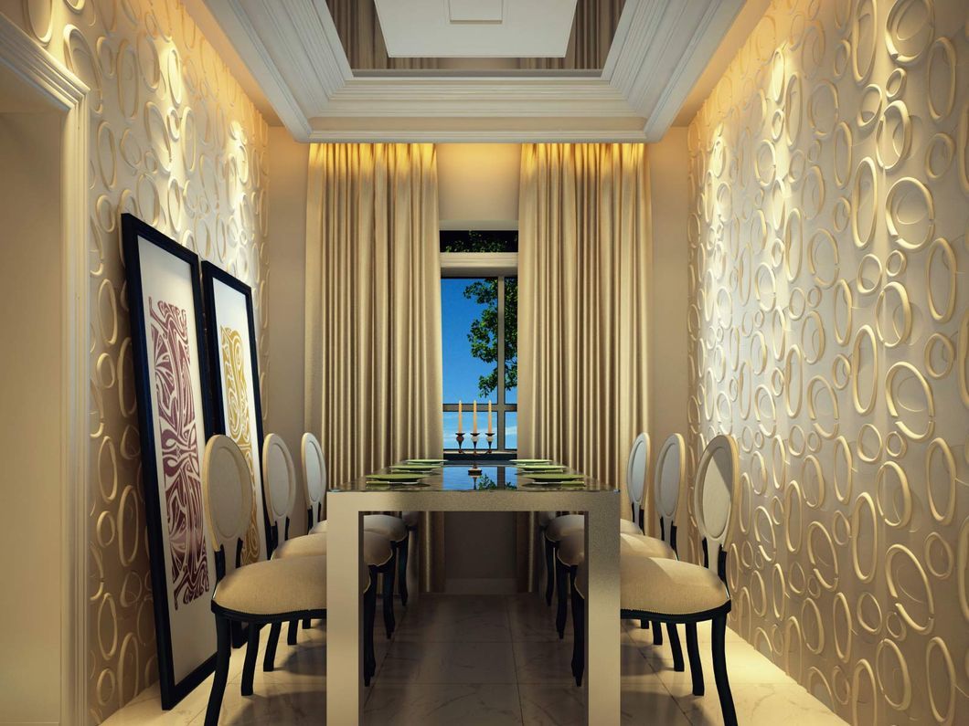 Acoustic 3D PVC Board for Interior Wall Cladding Decorative
