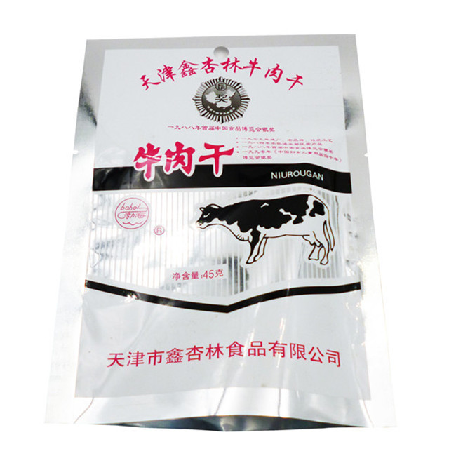 ISO SGS Food Packaging Bags PET VMPET Beef Jerky Packaging Bags