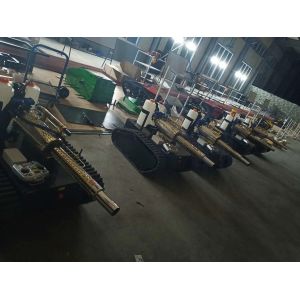 Remote Control Crawler Track Undercarriage With Foggy Machine