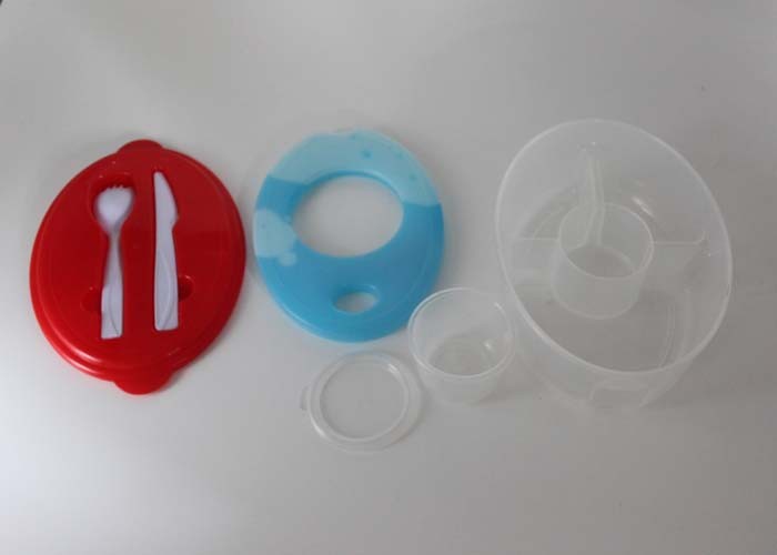 Personalized Round Plastic Lunch Boxes Salad Kit With Ice Pack And Knife