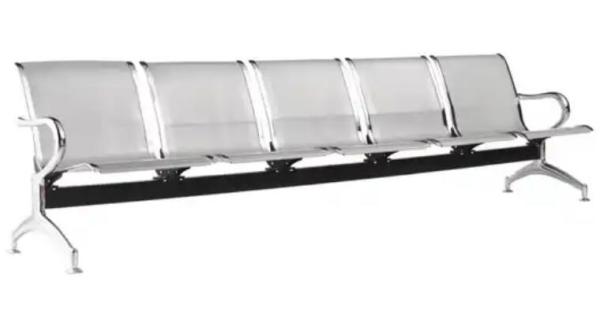 Silver 3 4 5 Seater Stainless Steel Accompanying Chair Hospital Waiting Chair