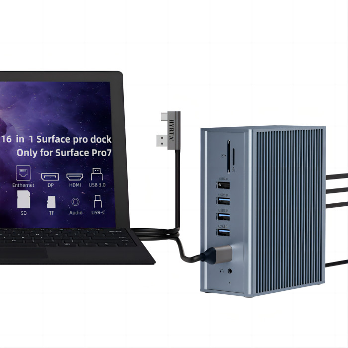 16 In 1 Usb C Thunderbolt 3 Docking Station For Macbook Pc Laptop