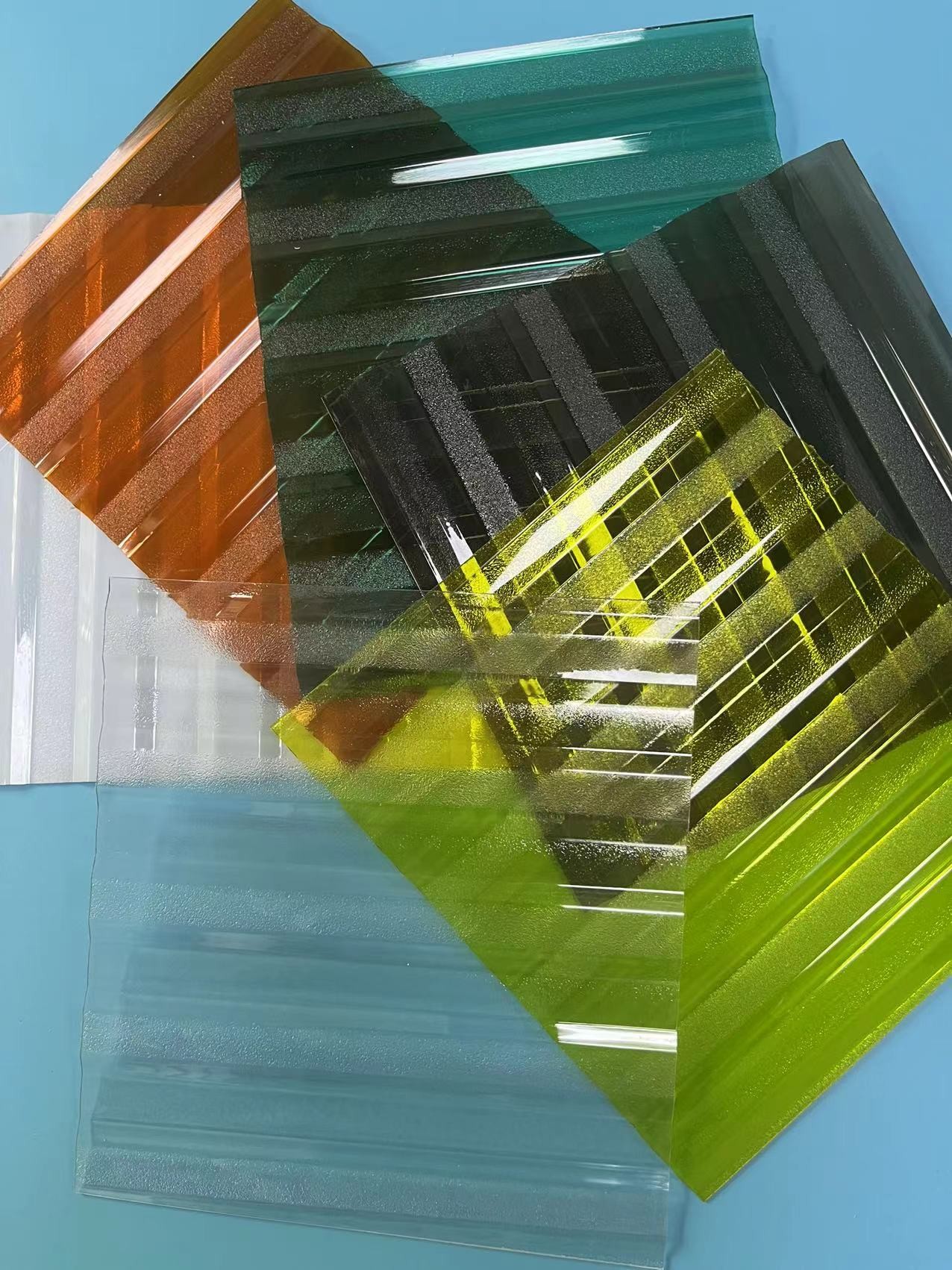 Easy Installation polycarbonate embossed sheet Customized Fire Rating Plate Plastic