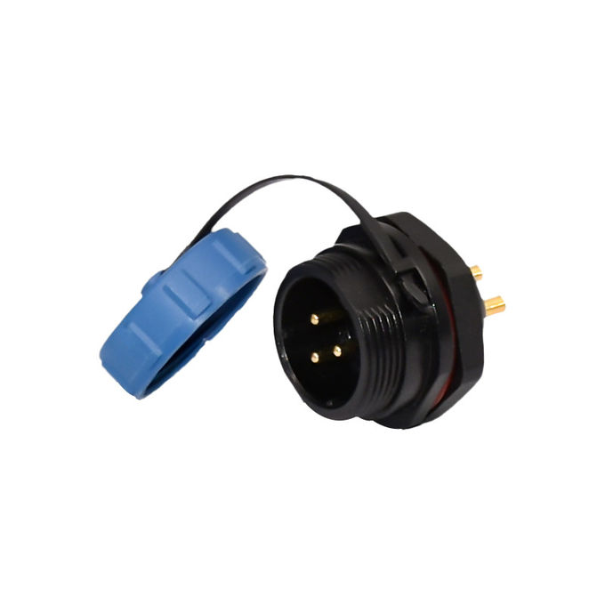 SP17 Male Waterproof Panel Mount Power Connector Rohs Certified
