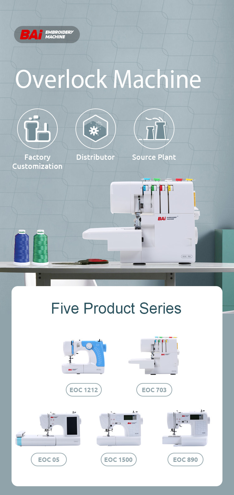 4mm Industrial Overlock Sewing Machine