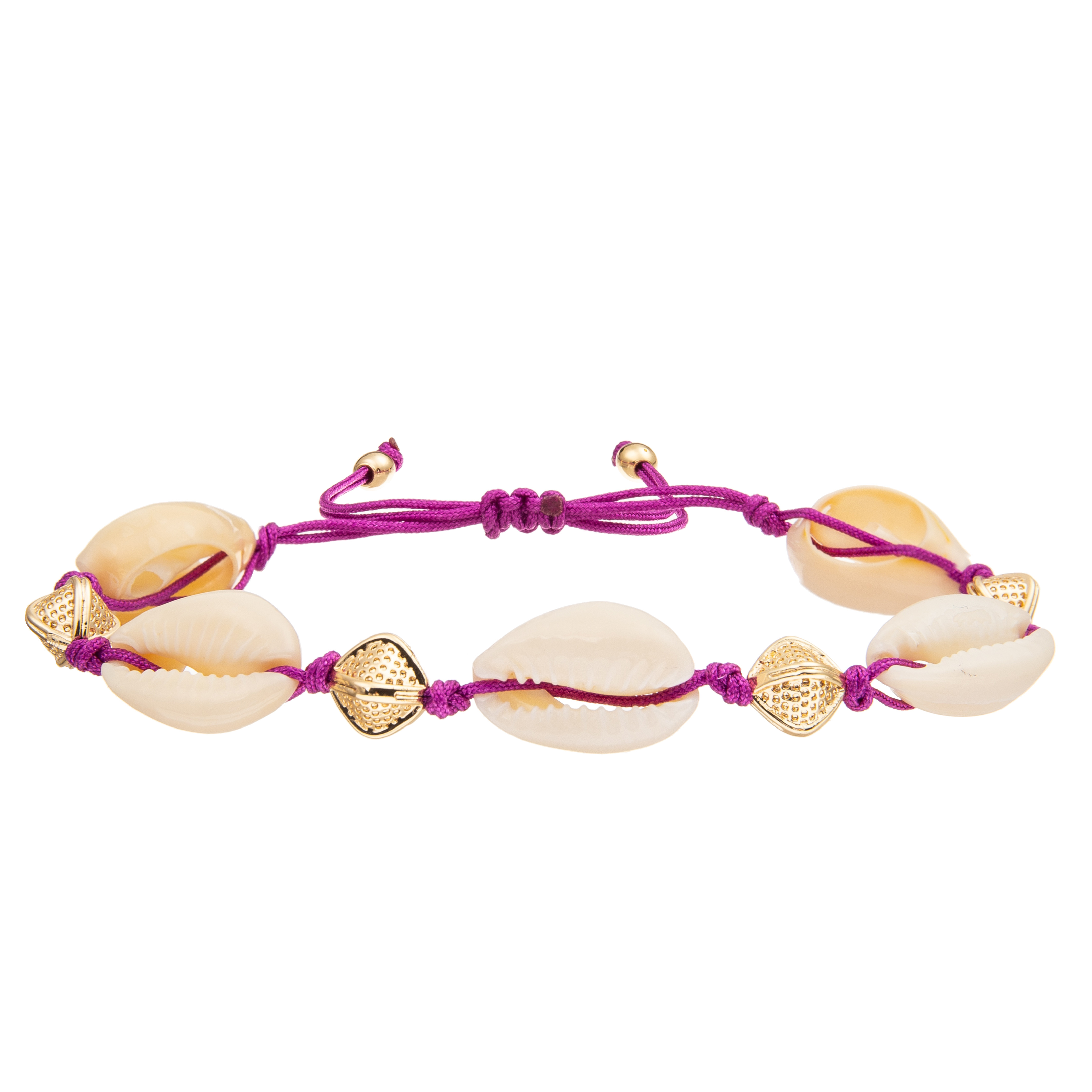 Adjustable Braided Sea Cowrie Shell Bracelet Set Bohemian Seashell for Women
