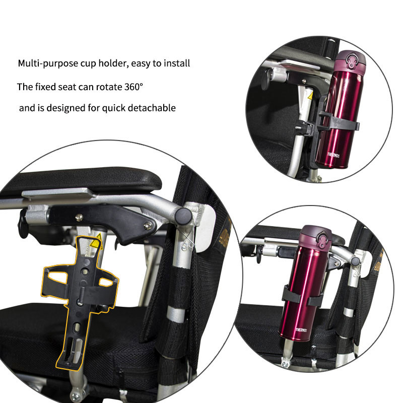 Black Wheelchair Plastic Cup Holder Assistive Devices Wheelchair Accessories