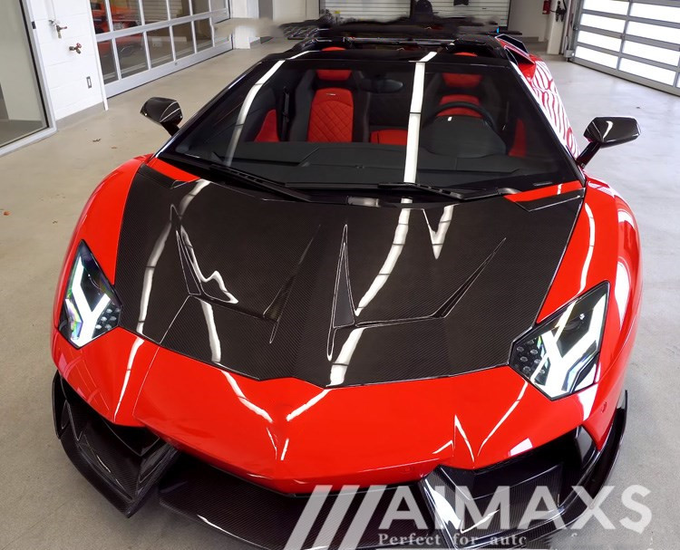 1016 Style Carbon Fiber Bonnet for Aventador Lp700 LP720 LP750SVCarbon Fiber Hood Top Quality