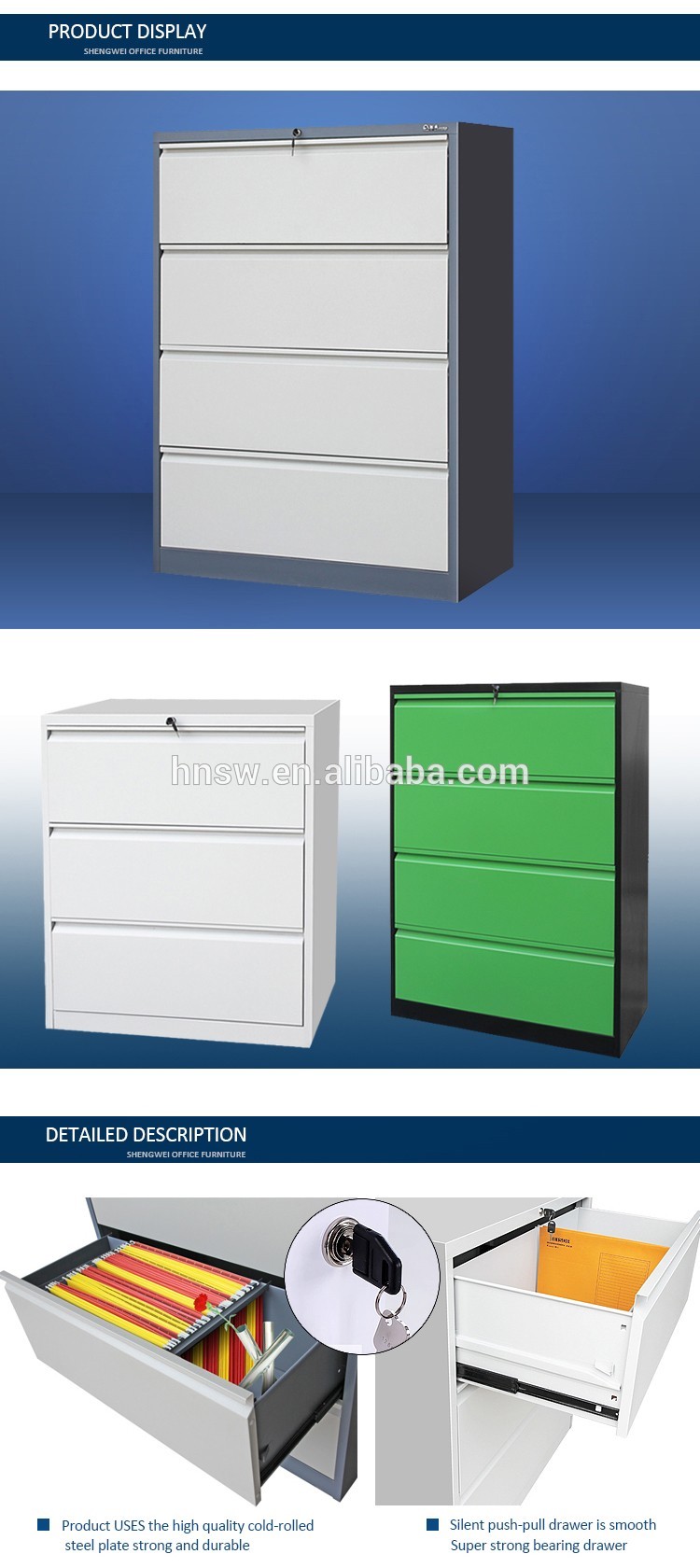 Lateral Metal Filing Cabinet