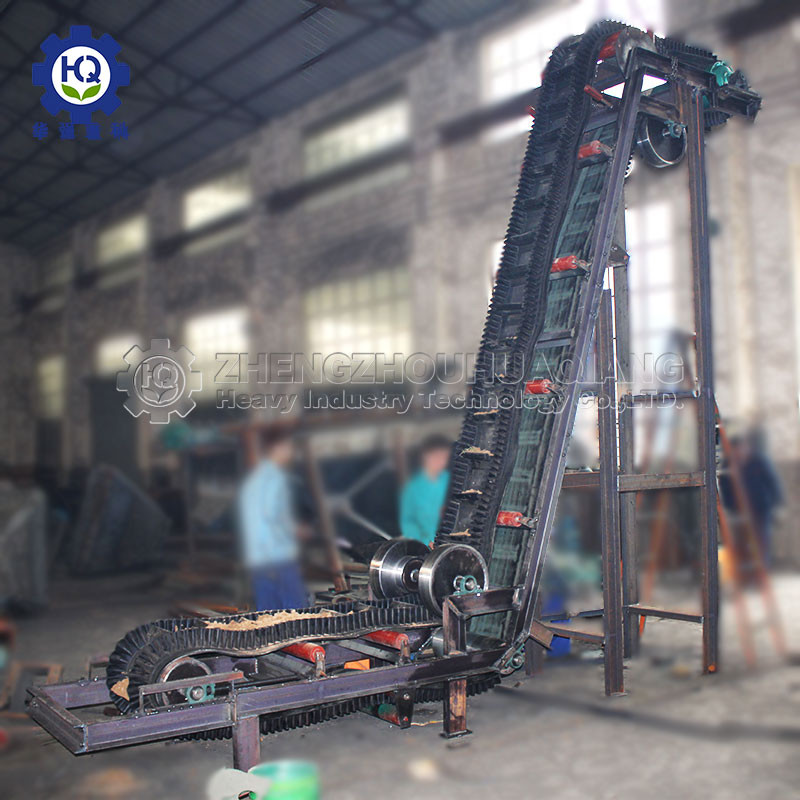 CE ISO 2.5T 60 Degrees Continuous Large Angle Chicken Manure Fertilizer Belt Conveyor