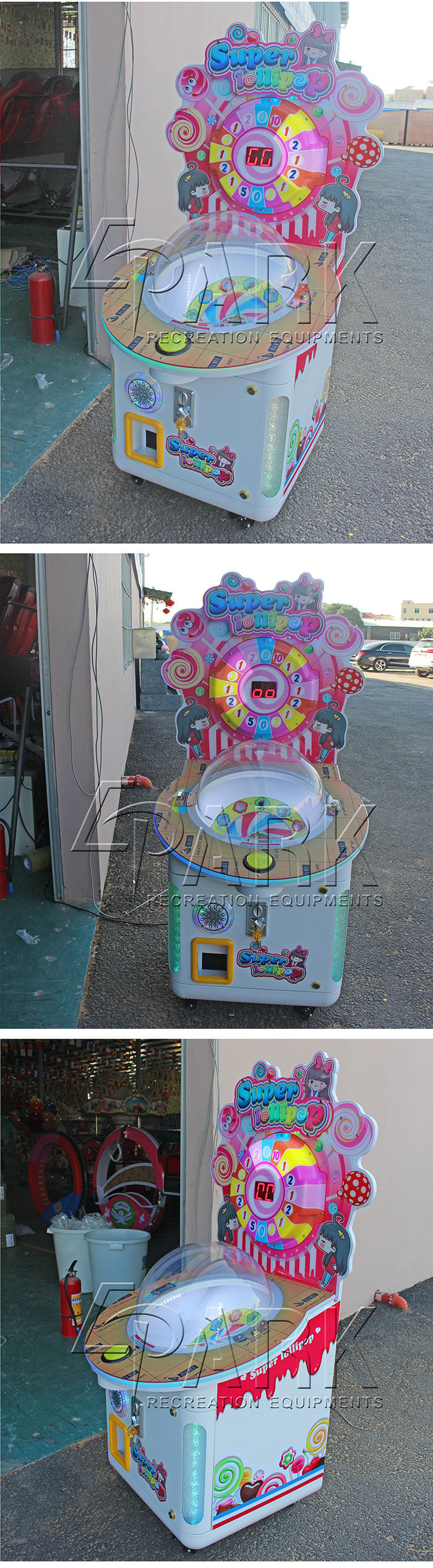 Cute Cartoon Lollipops Candy Crane Game Machine Easy To Operated