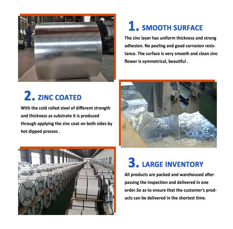 Dx52d Z100 GI Steel Coil 1.5mm 1.6mm Carbon Steel Coils Metal Construction Material