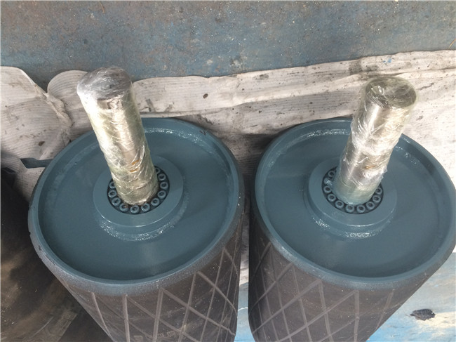 Herringbone Lagging Conveyor Belt Drive Pulley For Fertilizer Industry