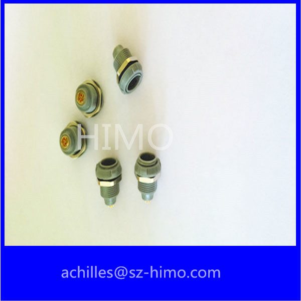 Push Pull Self-Locking Male And Female 4 Pin 1P Series Plastic Lemo Panel Mounted Socket