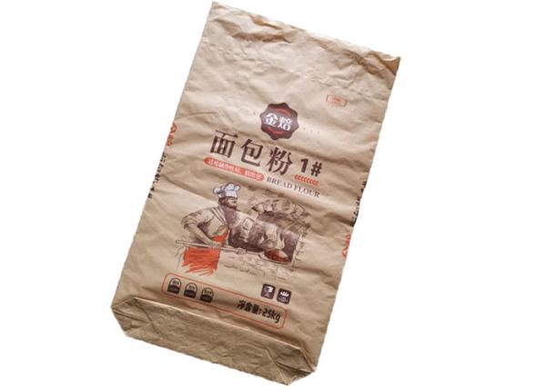 High Performance Industrial Kraft Paper Bag 25kg 50kg Large Capacity Strong Load