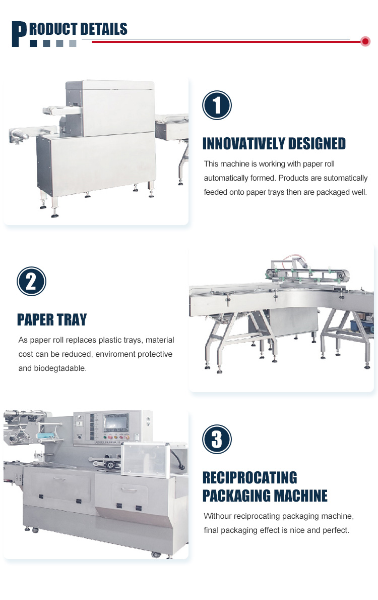 Automatic Cheese Slicing Small Sachet Burger Bread High Quality Flow Packing Machine