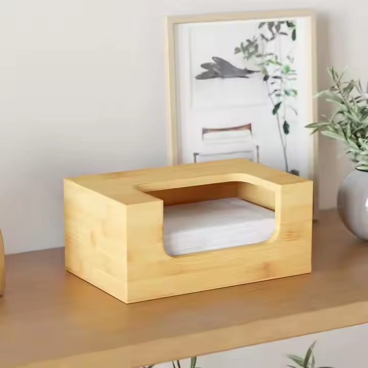 Bamboo Dryer Sheets Storage Box. Organize Your Laundry Softener Sheets. Stylish Container