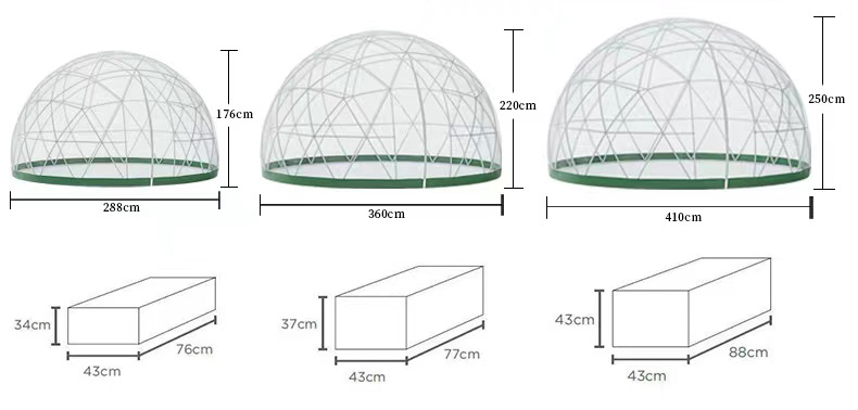 Custom Logo Luxury Geodesic Dome Glamping Tent Outdoor Waterproof
