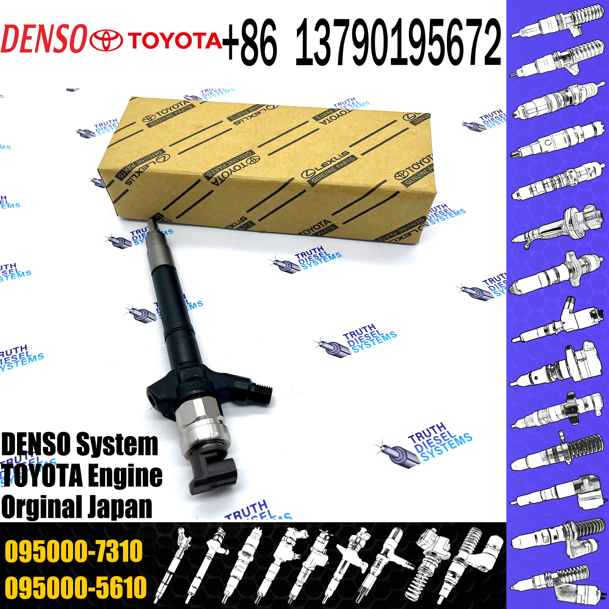 Diesel Fuel Injector Common Rail Injector 095000-7310 23670-09240 2367009240