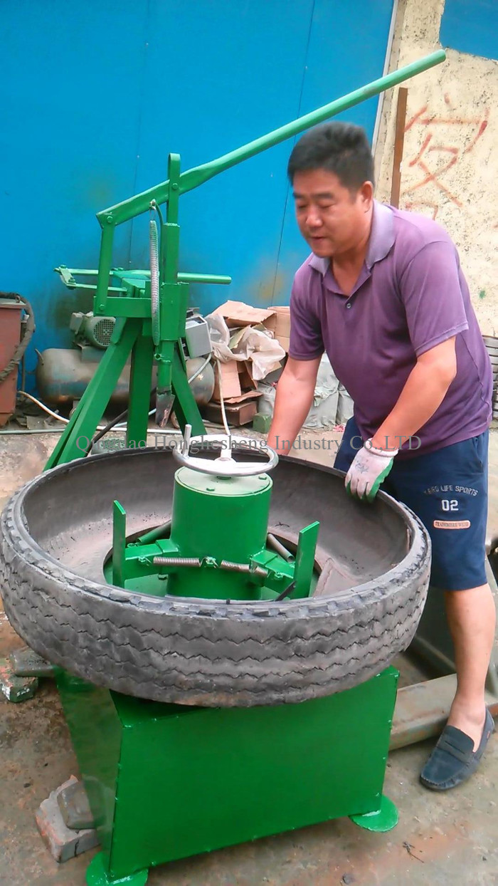 Double Sides Car Tire Sidewall Cutter For Sale Used Tire Cutter / Waste Tire Recycling Machine