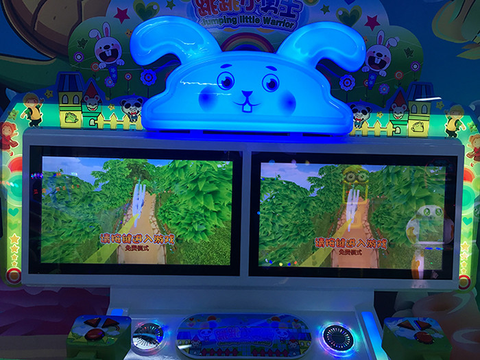 Cute Rabbit Kids Jumping Little Warrior Sport Machine Coin Operated