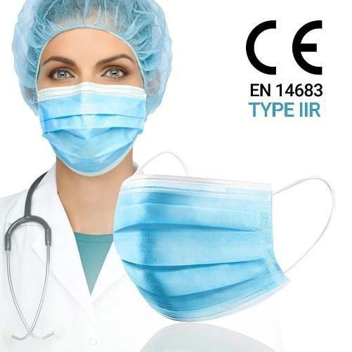 Customised Logo Medical Grade 3 Ply Ear-Loop Disposable Face Mask for Food