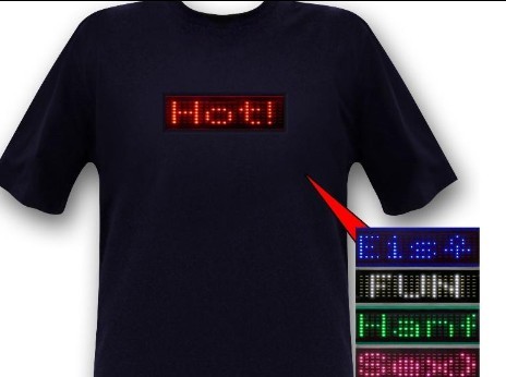 2019Hot Sales High Quality Light Up Flashing LED T-Shirt Black short Tshirt for Rock Disco Party DJ setup by customer