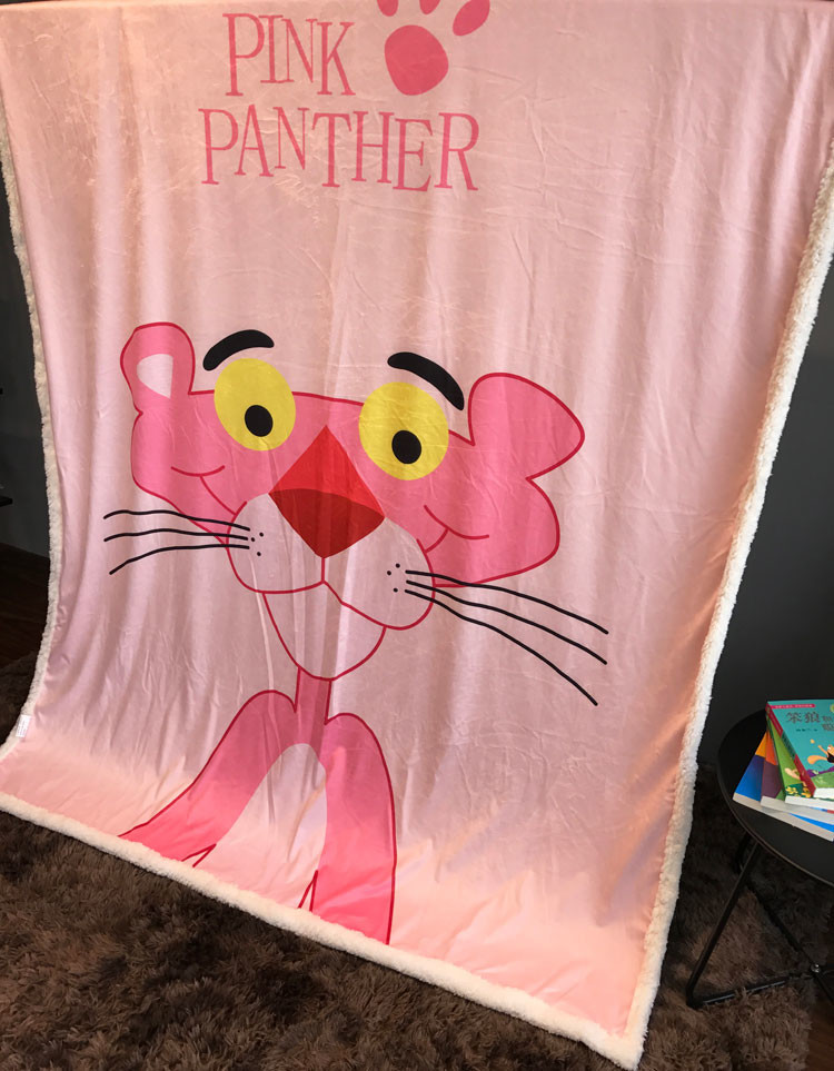Cartoon Printed Flannel Blanket , 1000gram Thick Throw Blankets for Spring Autumn