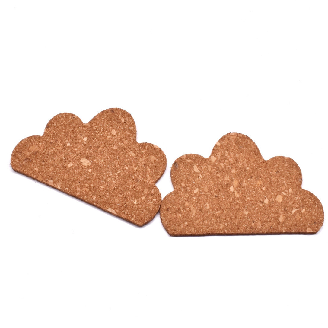 FDA Natural Cork Coasters Cat Cloud Shape OEM