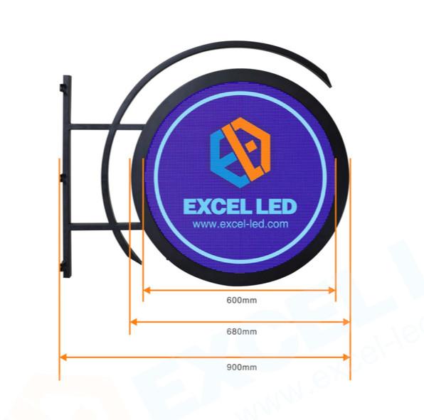 Full Color Smart Logo Led Display Double Sides Outdoor Advertising Led Logo