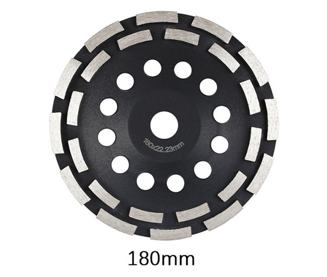 7 Inch 180mm Grinding Diamond Cup Wheel Double Row Abrasive Disc