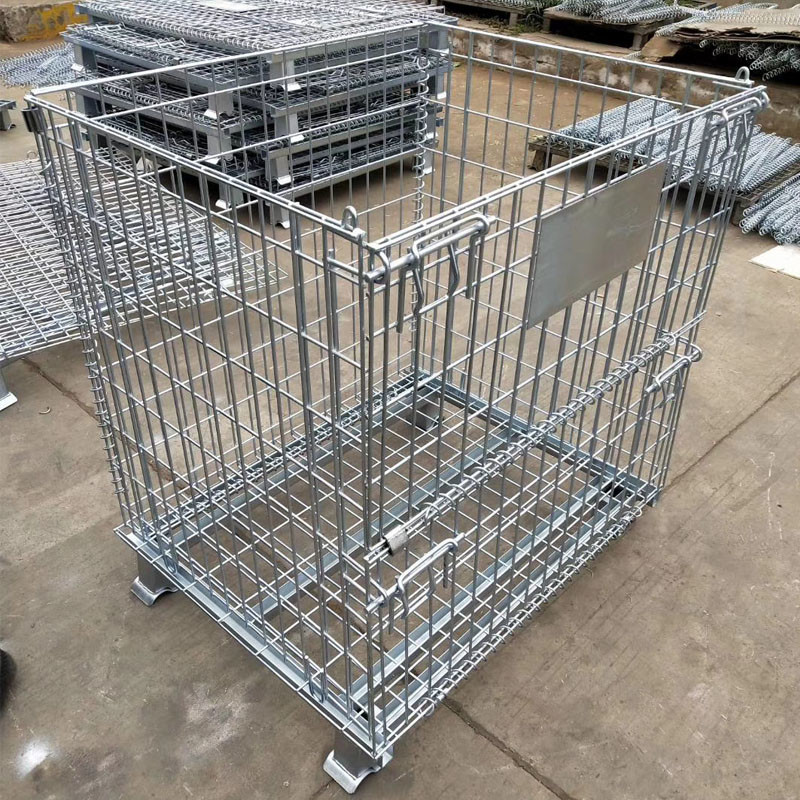 Galvanized Storage Cage Collapsible Stillage Cage 800kg-1500kg Bearing