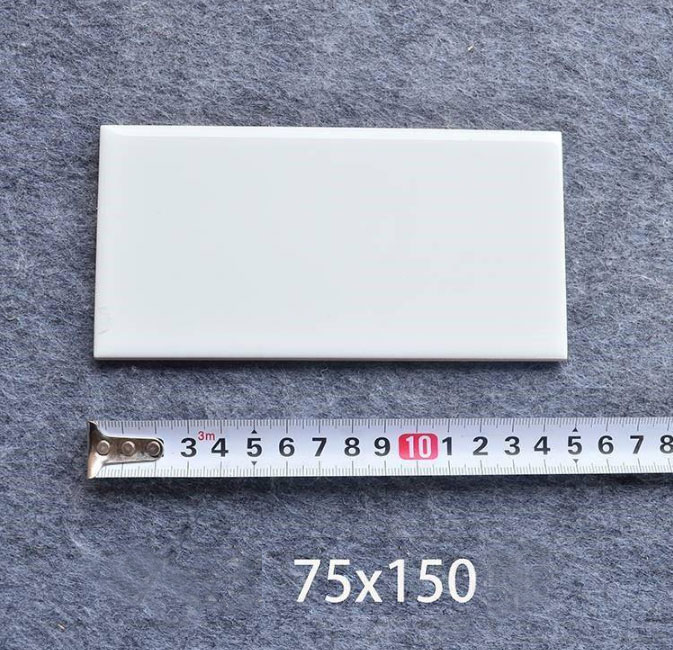 Luster VW715000P Elegant White Ceramic Glossy 3"x 6" Subway Tiles for Shower Backsplash