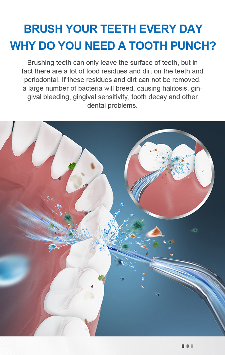 Cordless Water Flosser Electric Rechargeable High Performance Portable