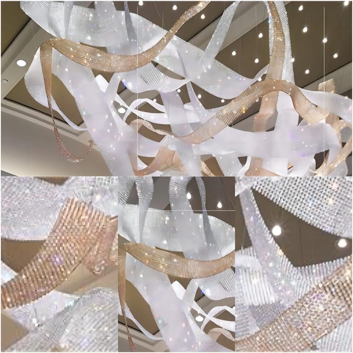 Tailor Made Crystal Ribbon Chandelier Modern European Chandeliers
