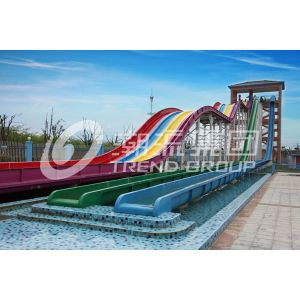 13m Rainbow Custom Water Slides For 6 Guests Per Time , Amusement Park