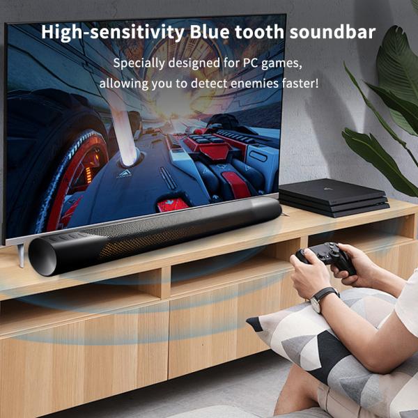Quality Multiple Audio Inputs 2000mA Battery Powered Sound Bar For LED TV for sale