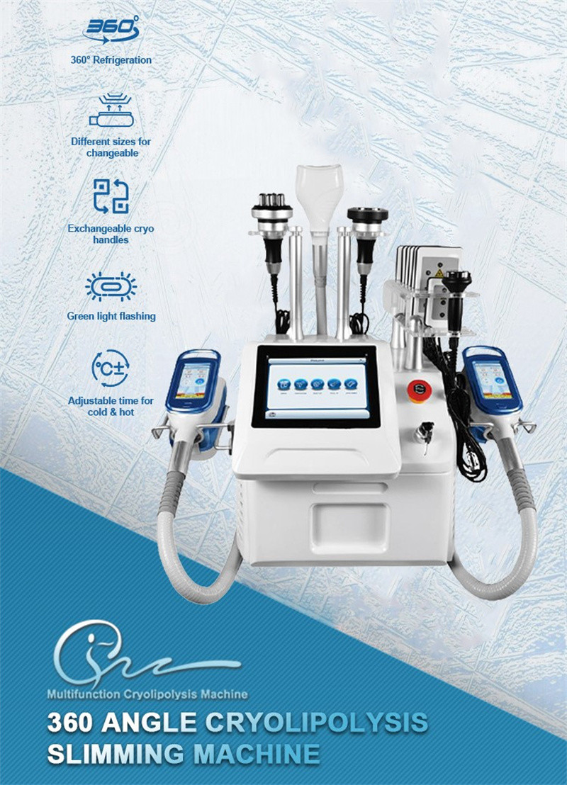 6 In 1 Cryolipolysis Slimming Machine Fat Reduce 360 Degree Fat Freeze Body Shaping