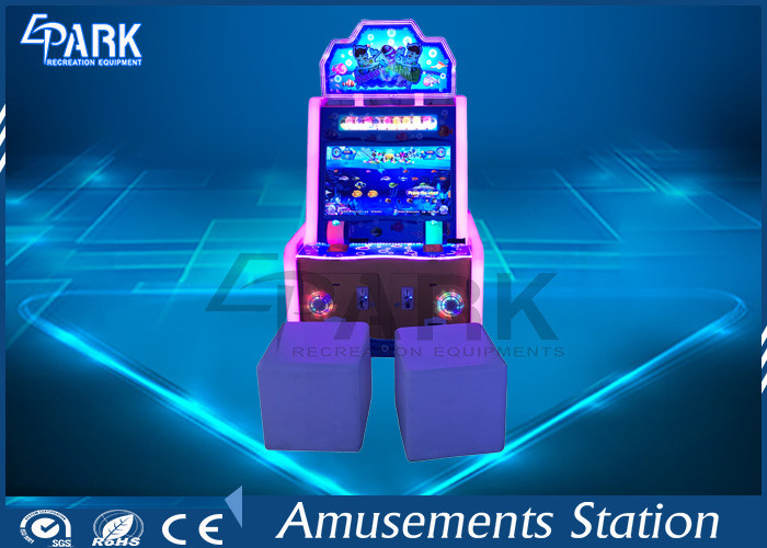 Amusement Game Machines Electronic Arcade Fishing With Colorful Led Lights